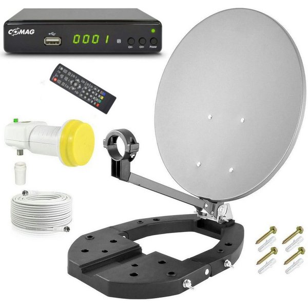 Comag COMAG SAT Camping-Set Easyfind CD08, Komplett-Set inkl. Sat Receiver Camping Sat-Anlage