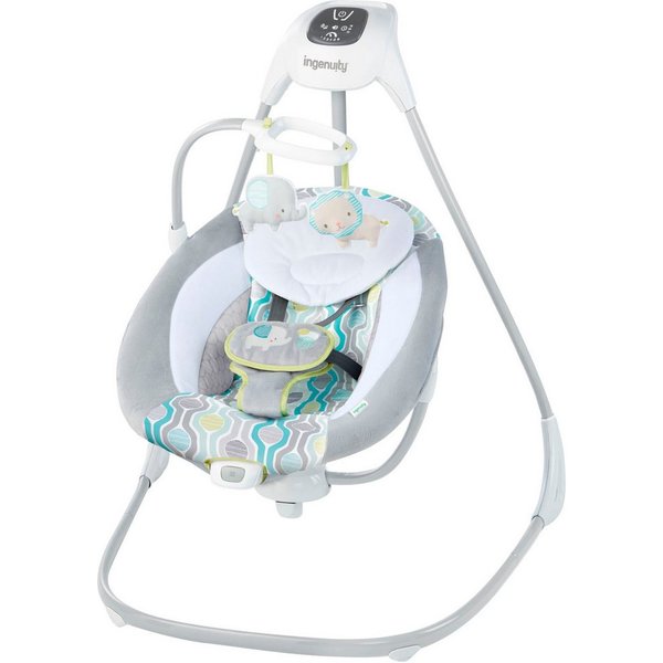 ingenuity Babywippe SimpleComfort Compact Soothing Swing - Everston, mit Sound-Effekt