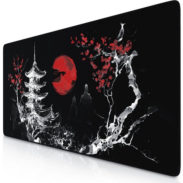 Titanwolf Gaming Mauspad XXL Speed Mousepad 900 x 400 x 3 mm, Schreibtischauflage, abwaschbar (1-St), rutschfeste Rückseite, Geschwindigkeit & Präzision, Japan 