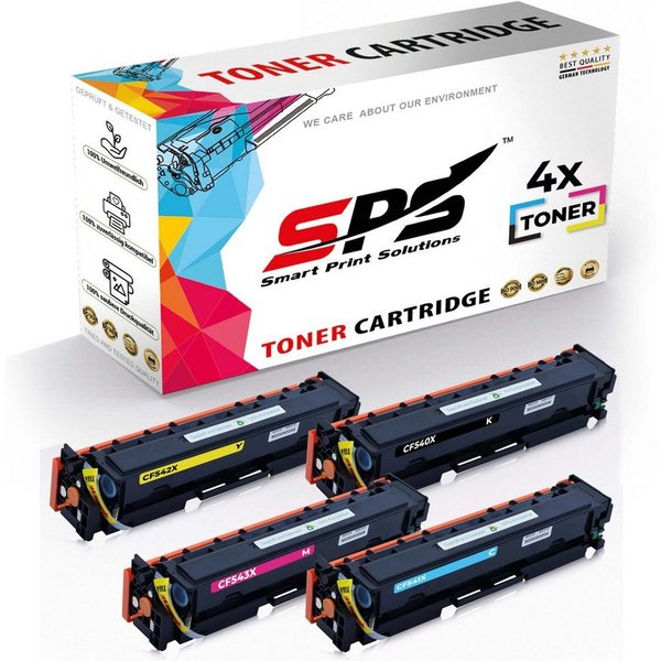 SPS Tonerkartusche 4x 203X Set Kompatibel für HP Color Laserjet Pro MFP M281FDW Toners, (4er Pack)