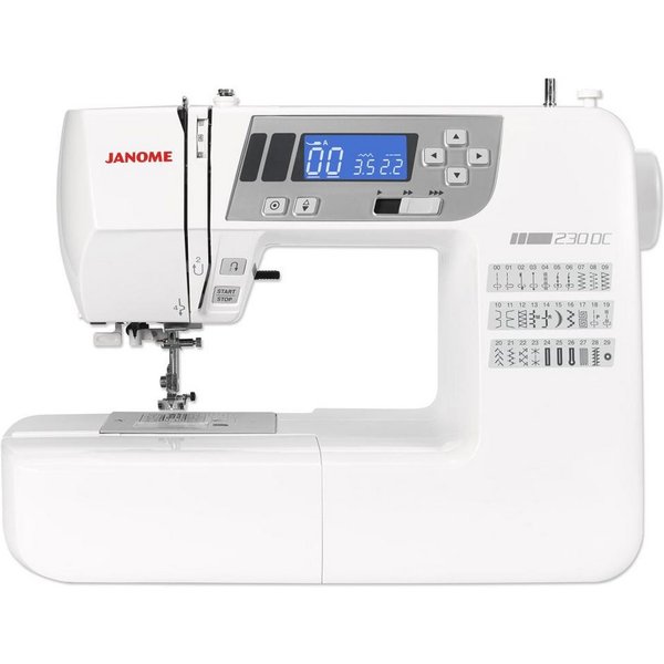 Janome Nähmaschine 230 DC mit Bonus-Anschiebetisch, 29 Programme