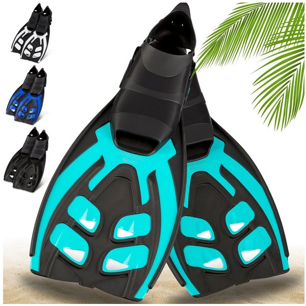 Khroom Flosse Gr. 36-47, Taucherflossen Schwimmflossen Schnorchelflossen (lange Flossen, Premium Made in Italy), verstellbar