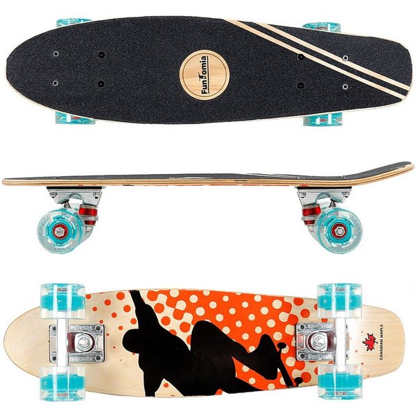 FunTomia Miniskateboard Mini-Board Skateboard mit Mach1 ABEC-9 Kugellager aus Ahornholz