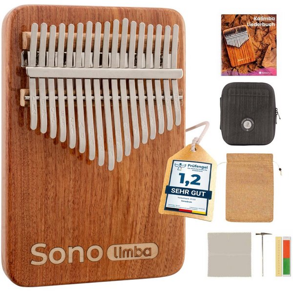 Sonodrum Kalimba "Sonolimba" aus Korallenholz im Set, C-Dur, 17 o. 21 Tasten