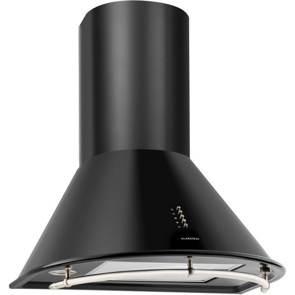 Klarstein Deckenhaube Noir Retro-Dunstabzugshaube 60cm 490 m³/h LED-Leuchten