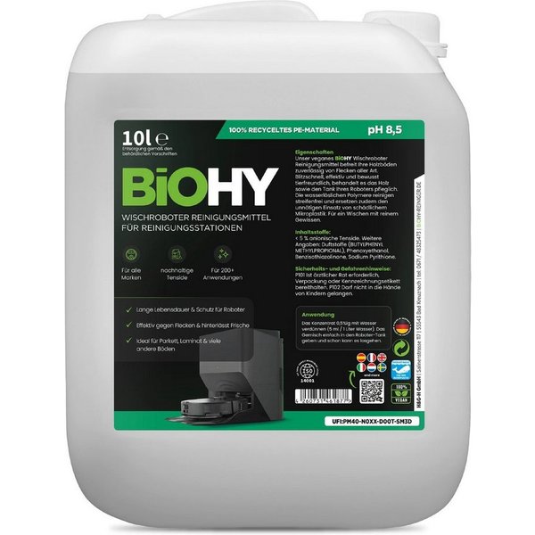 BiOHY Hartbodenreiniger Wischroboter Reinigungsmittel für Reinigungsstationen 1 x 10 L...
