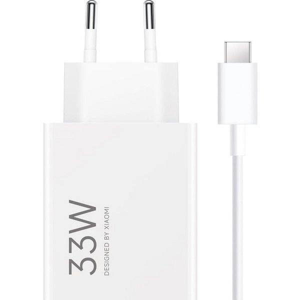 Xiaomi Xiaomi 33W USB A Ladegerät mit 3A USB C Kabel Weiß Smartphone-Ladegerät