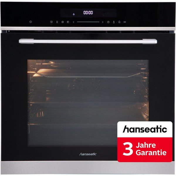 Hanseatic Pyrolyse Backofen HBO7213PA1, Pyrolyse-Selbstreinigung, inkl. 3 Jahre Herstellergarantie