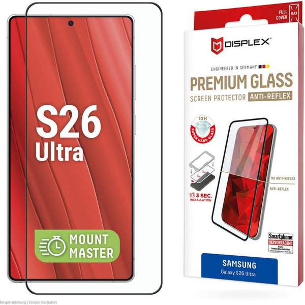Displex Displayschutzfolie DISPLEX Premium Glas (Full Cover) für Samsung S26