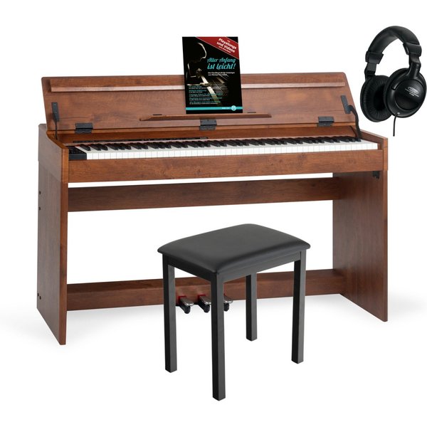 McGrey Digitalpiano DP-18 E-Piano - 88 gewichtete Tasten mit Hammermechanik (Dual- und Split-Funktion, 4-St., Inkl. Klavierbank, Kopfhörer und Schule), Klavier 