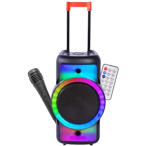 fontastic Rokka Party Lautsprecher mit Mikrofon Bluetooth LED Lichtshow Bluetooth-Lautsprecher (40 W)