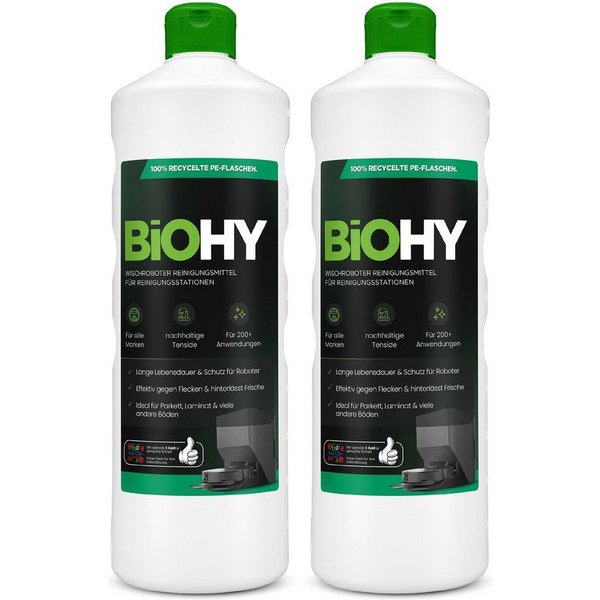 BiOHY Hartbodenreiniger Wischroboter Reinigungsmittel für Reinigungsstationen 2er Pack...