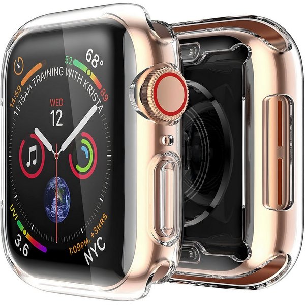 AVANA Smartwatch-Hülle für Apple Watch Series 6 5 4 SE 40mm / 44mm Hülle Schutzhülle Case 360, Full-Cover, Displayschutz, Transparent