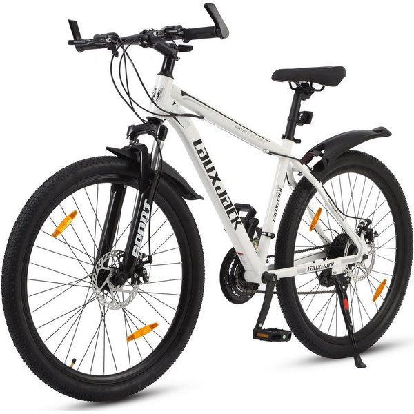 Lauxjack Mountainbike 26 Zoll, MTB, Herrenrad, Shimano 21-Gang, Federgabel, Scheibenbremse, 21 Gang Shimano Tourney RD-TY300/200 Schaltwerk, Kettenschaltung, (S