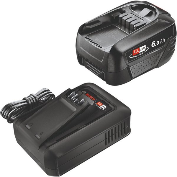 BOSCH Starter-Set 18 V 1x PBA 18V 6.0Ah W-C Akku 6,0 Ah Schnelllade-Gerät