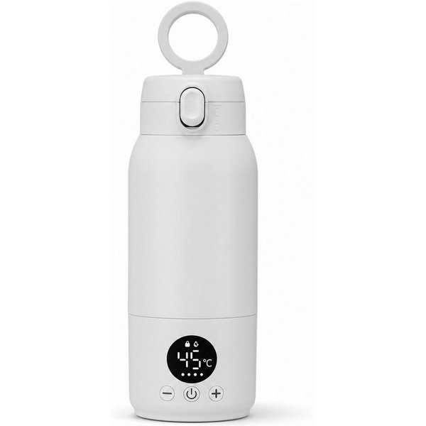 Lisabonde Babyflaschenwärmer Kabelloser Baby Flaschenwärmer 500ml, Akku & 100W, 10400mAh Akku, Schnellheizung in 3 Min, 316L Edelstahl