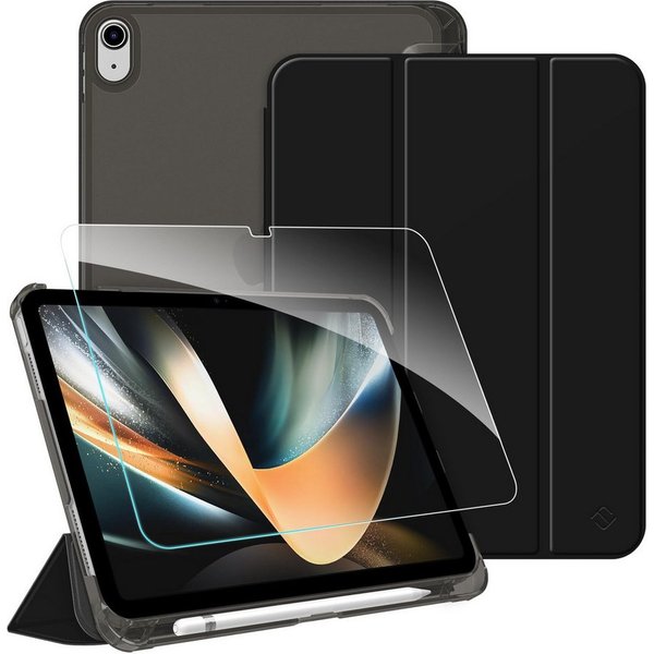 Fintie Tablet-Hülle für iPad 11 Generation 11'' 2025 (A16), iPad 10 Generation 10.9'' 2022, mit Schutzfolie, matt durchsichtige Rückseite Case mit Stifthalter