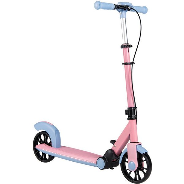COSTWAY Scooter, Faltbarer, mit 2 leuchtenden Rädern, Hinterradbremse