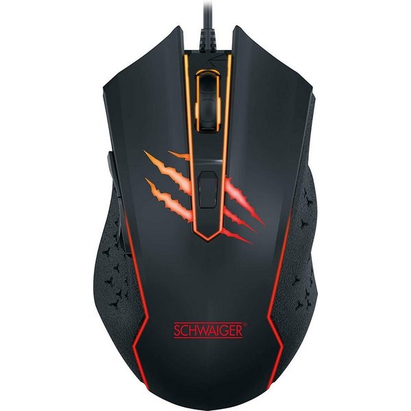 Schwaiger Gaming Maus, RGB Beleuchtung, Computer Maus mit Kabel Gaming-Maus