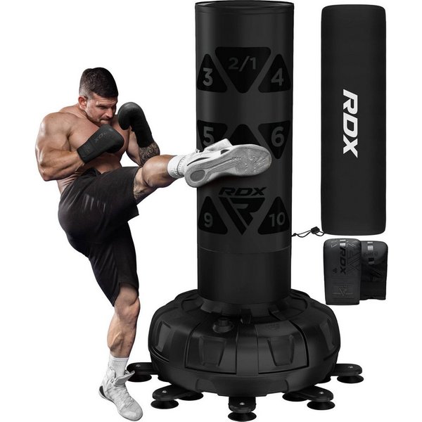 RDX Sports Boxsack RDX Boxsack mit Handschuhen, 6FT Freistehend Kickboxen MMA Fitness