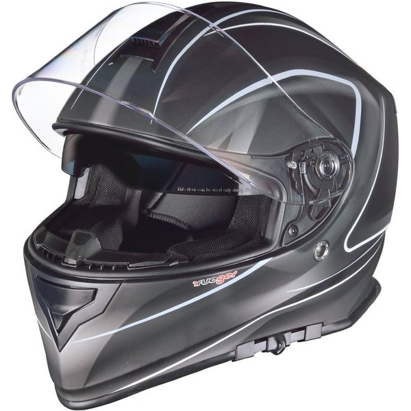 rueger-helmets Motorradhelm RT-824 Integralhelm mit Sonnenvisier 1380 Gramm schwer XS-XL