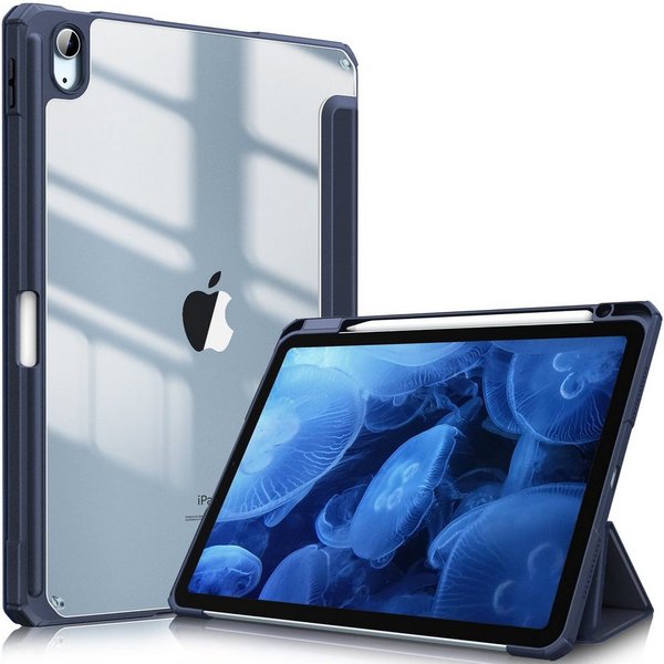 Fintie Tablet-Hülle für iPad Air 11'' M4/M3/M2(2026/2025/2024), iPad Air 5/4 Gen 2022/2020 10.9 Zoll, mit Stifthalter, Hülle mit transparenter Hartschale auf de