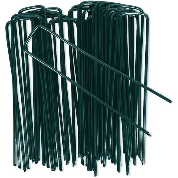 OUNUO Zelthering Erdanker verzinkt 150mmx25mm Ø 3mm für Unkrautvlies, (50-St)