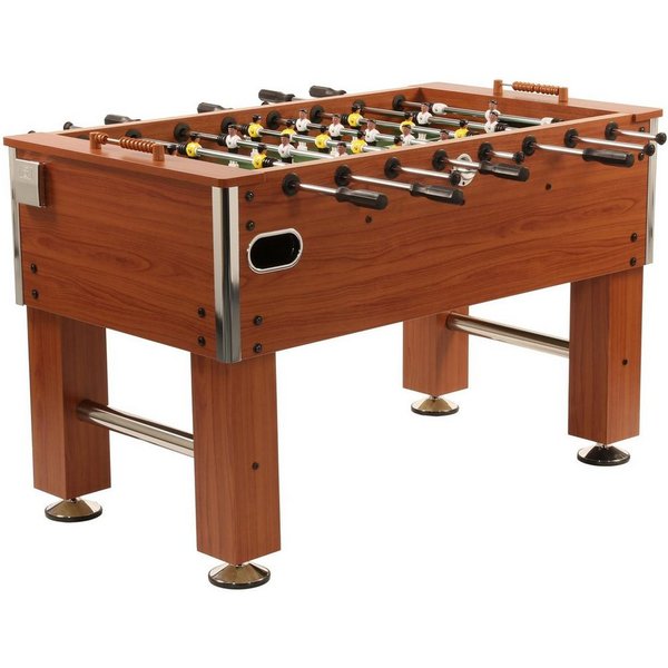 Bandito Kickertisch Tischkicker Profi Soccer Deluxe in holzdekor, 140 x 134 x 88 cm, Tischkicker Kickertisch