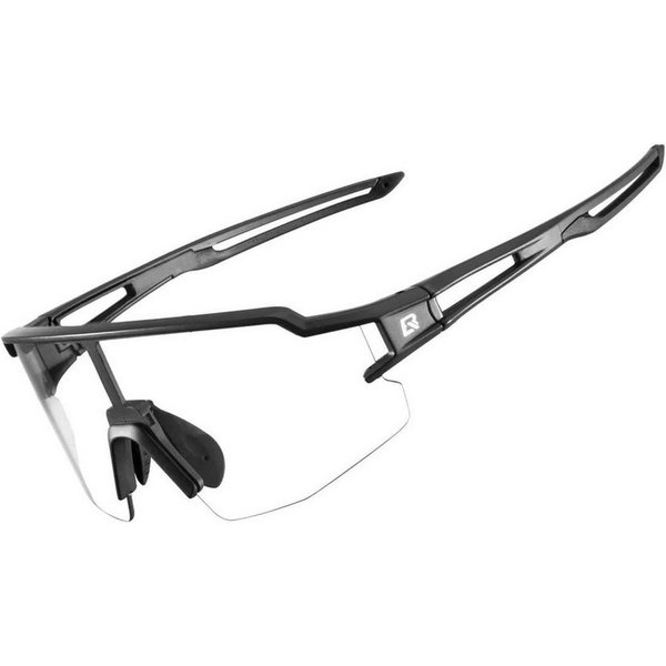 ROCKBROS Fahrradbrille UV400-Fahrradbrille – Schwarz Vollständiger Schutz vor UV-Strahlung