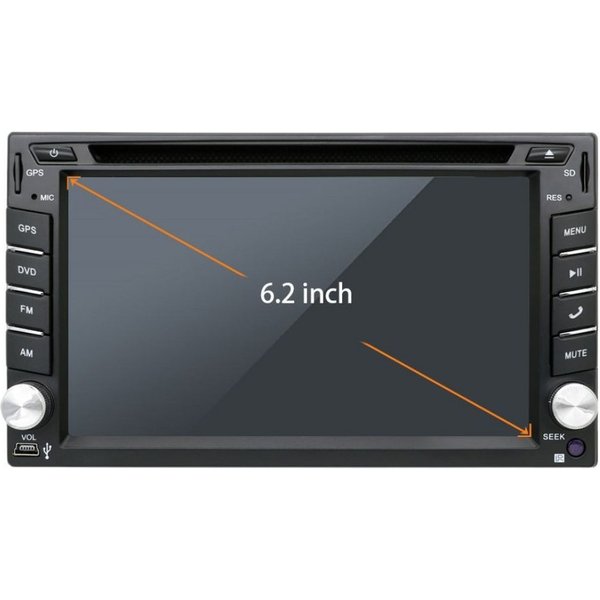 GABITECH 6.2" 2 DIN Carplay Android 13 Autoradio GPS Navi BT WIFI DVD Autoradio (Universal 2 DIN Autoradio- Drahtlos Carplay und Android Auto)