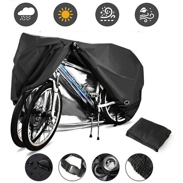 Refined Living Fahrradschutzhülle Fahrradgarage Abdeckplane Fahrradabdeckung Wetterschutz (mit Diebstahlschutz - Wasserdicht & UV-Schutz, Outdoor Fahrrad Schutz
