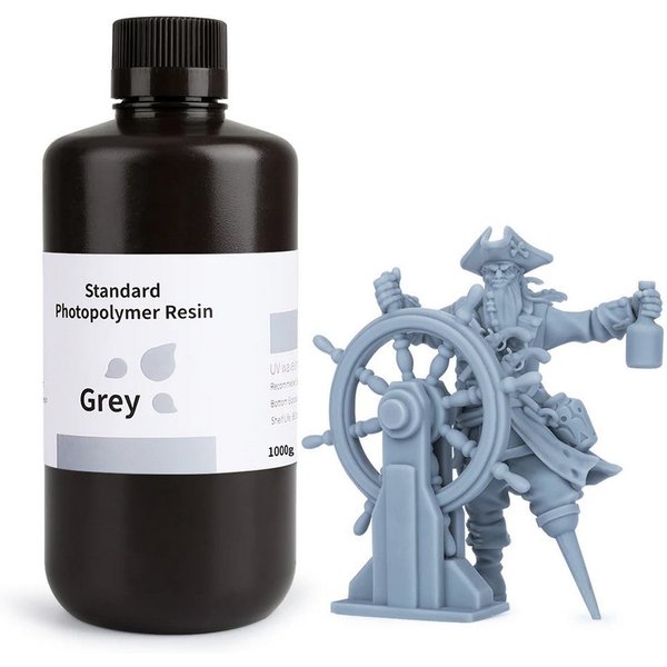 ELEGOO 3D-Drucker Standard Resin, Hohe Präzision, schnelle Aushärtung & geruchsarme Formel.