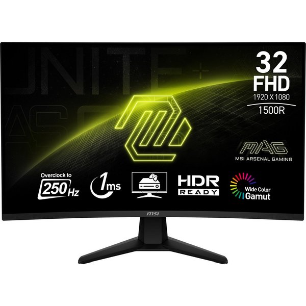 MSI MAG 32C6X Curved-Gaming-Monitor (80 cm/32 ", 1920 x 1080 px, Full HD, 1 ms Reaktionszeit, 250 Hz, VA LED, 3 Jahre Herstellergarantie)