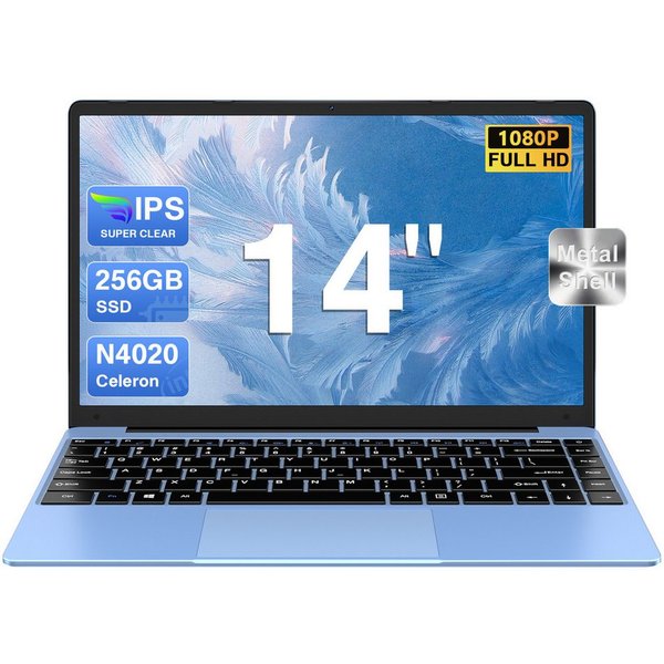 bvate Laptop, 14 Zoll, N4020, 6GB RAM, 256GB SSD Notebook Notebook (35 cm/14 Zoll, Celeron N4020 N4020 Celeron N4020, Celeron N4020, 6 GB, 256 GB SSD, 180° Dreh