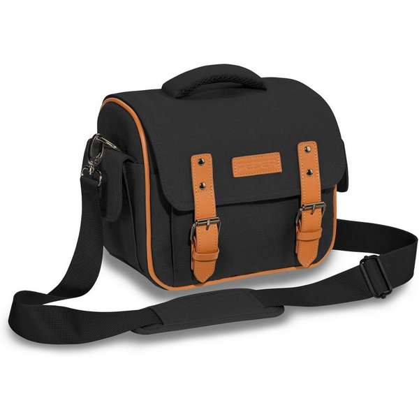 PEDEA Kameratasche VINTAGE Fototasche für Spiegelreflexkamera DSLR SLR, Regenschutz, Schultergurt, Zubehörfächer
