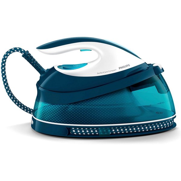 Philips Dampfbügelstation GC7844/20 PerfectCare Compact, 1500 ml Wassertank, 2.400 Watt, OptimalTemp, 400 gr Dampfstoß