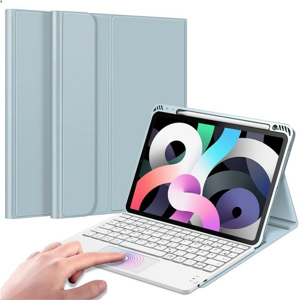 Fintie Tablet-Hülle für iPad Air 11'' M4/M3/M2(2026/2025/2024), iPad Air 5/4 Gen 2022/2020 10.9 Zoll, mit Stifthalter, Magnetische Abnehmbare Deutsche Tastatur 