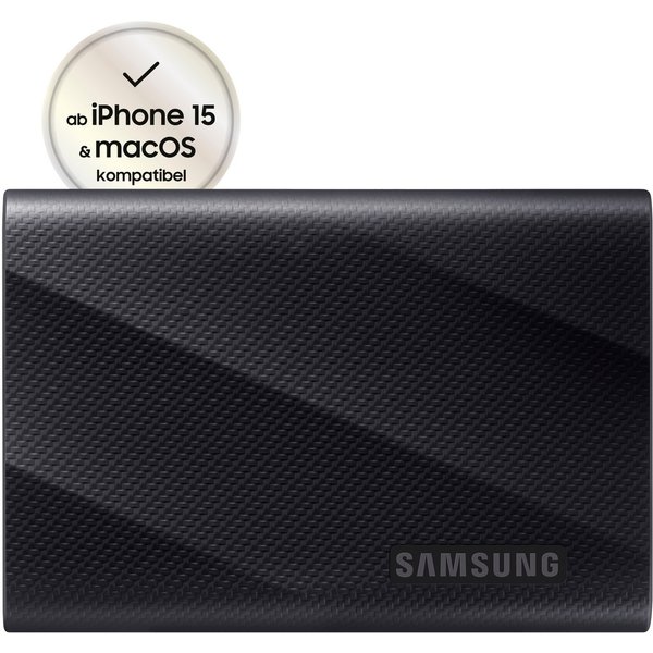 Samsung T9 externe SSD (1 TB) 3,5" 2000 MB/S Lesegeschwindigkeit, 1950 MB/S Schreibgeschwindigkeit