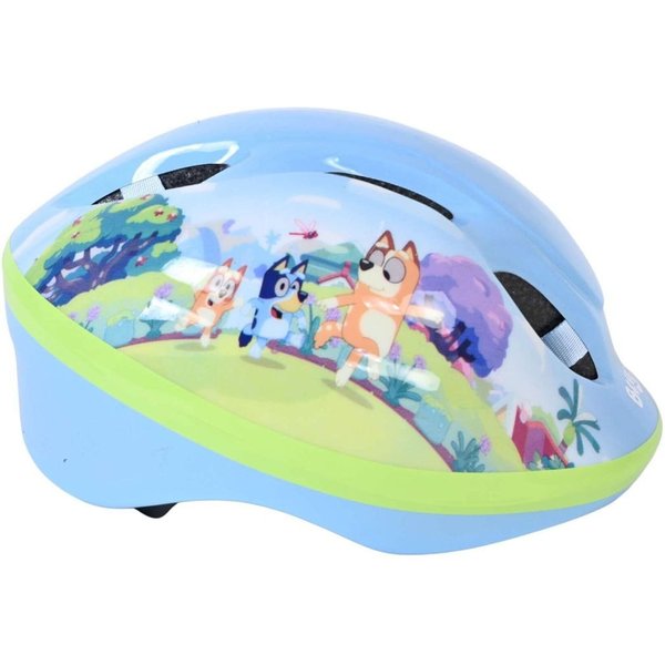 Volare Fahrradhelm Kinder Fahrradhelm Fahrrad Helm Kinderhelm Schutzhelm Bluey 1115, Belüftungsöffnungen,Kinnriemen mit Klickverschluss,Größe :52-56cm