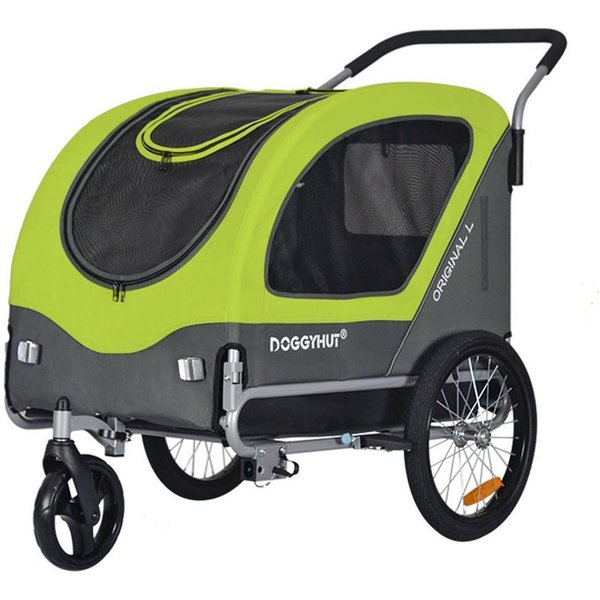 TIGGO Fahrradhundeanhänger DOGGYHUT Fahrradanhänger & Hundebuggy bis 35kg Hundeanhänger, Joggerfunktion