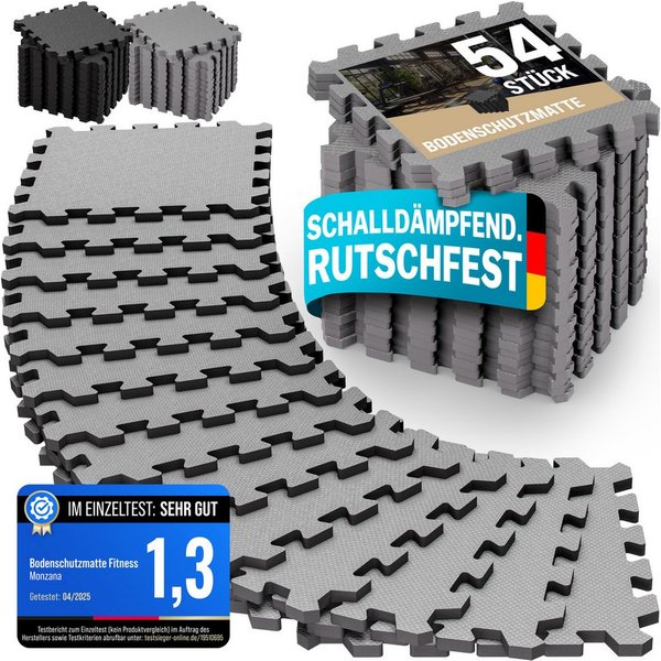 monzana Fitnessmatte (54-St), Rutschfest EVA-Schaumstoff Bodenschutz Trainingsmatten Fitnessgeräte