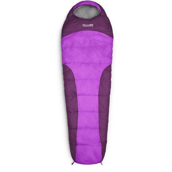 Lumaland Mumienschlafsack Where Tomorrow Camping Schlafsack mit Tasche, wasserabweisend Wärmekragen atmungsaktiv 230x80x55
