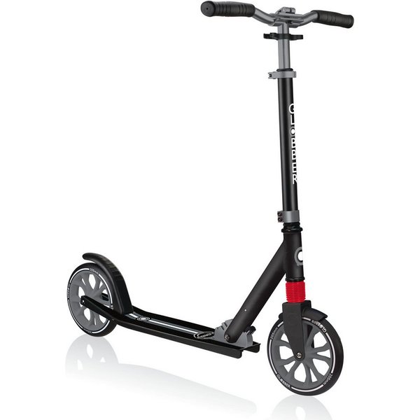 Globber Tretroller NL 205 Scooter - Für Kinder, Teens & Erwachsene, ABEC 7, Federung, Frontfederung PU-Rollen 205 mm Alu-Deck, Antirutsch