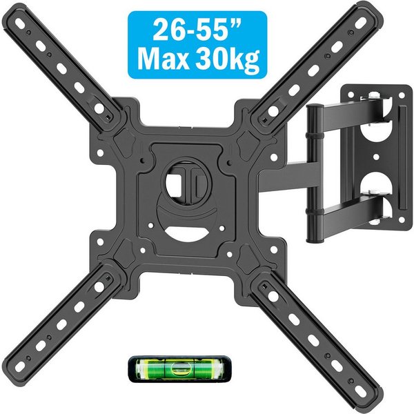 muchen TV-Wandhalterung TV Wandhalterung für 32-55zoll Fernseher Schwenkbar Neigbar Wandhalter, (bis 55 Zoll, Für Fernseher 55 50 43 40 32 26 Zoll bis zu 30 kg,