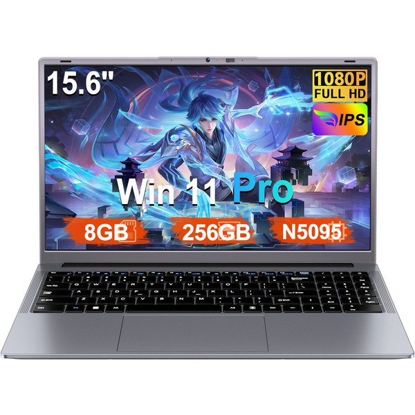 bvate RK60 Laptop 15.6 Zoll 8GB RAM 256GB SSD 1920x1080 Notebook (Celeron N5095, Celeron N5095, 8 GB, 256 GB SSD, 180° Drehung/Low Blue Light-Zertifizierung/Deu
