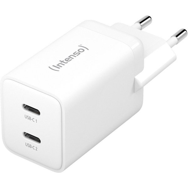 Intenso Intenso W40CC GaN USB Ladegerät 40 W 2x USB-C® Weiß Innenbereich GaN, USB-Ladegerät (W40CC GaN)