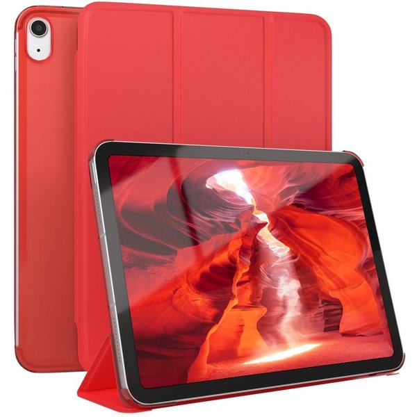 EAZY CASE Tablet-Hülle Smart Case für iPad 10,9" 10. Generation (2022) 10,9 Zoll, Tablettasche Etui Bookcase Flipcover stoßfest Slim Schutztasche Rot