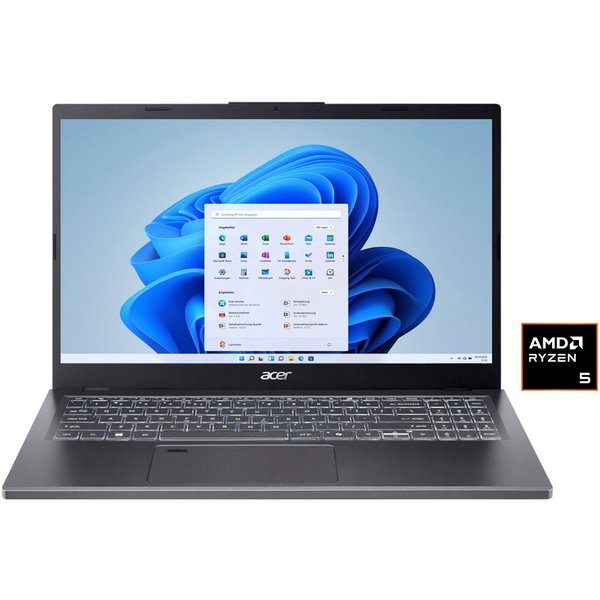 Acer Aspire 15 Notebook (39,62 cm/15,6 Zoll, AMD Ryzen 5 8640HS, Radeon 760M, 16 GB, 512 GB SSD)