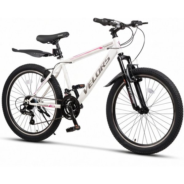 Velors Mountainbike 20, 24 Zoll Fahrrad Kinderfahrrad Mädchen und Jungen, 21 Gang Shimano Tourney Schaltwerk, Kettenschaltung, (mit Fahrtasche), Hochwertiger Ra