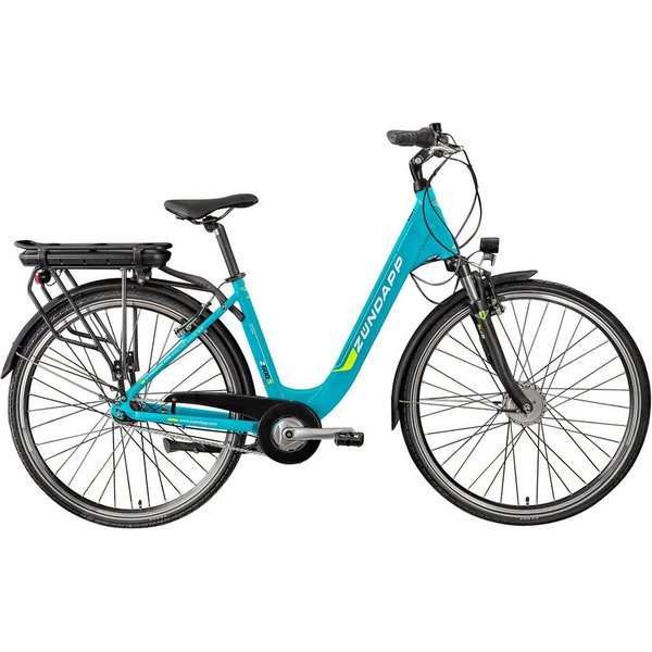 Zündapp E-Bike Cityrad Z600, 7 Gang, Nabenschaltung, Frontmotor, 536,5 Wh, City E Bike Damen 28 Zoll Elektrofahrrad 7 Gang 150-165cm Damenfahrrad